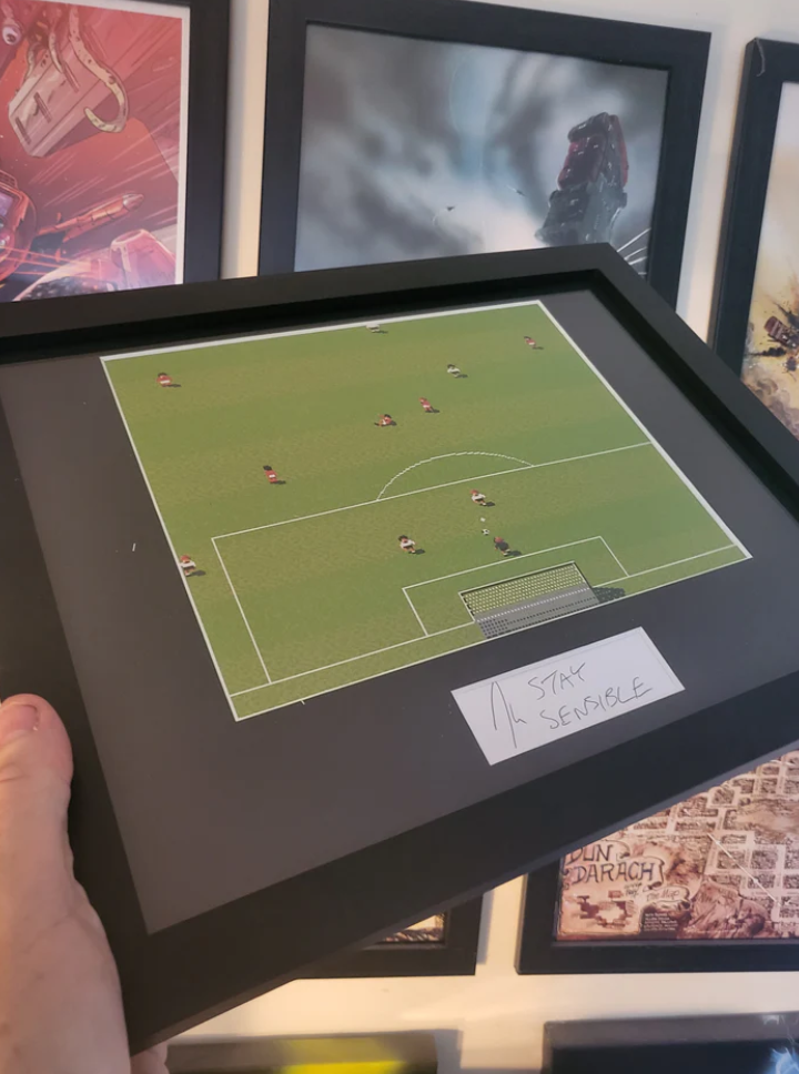 10 x 8" Sensible Soccer  - signed by Jon Hare